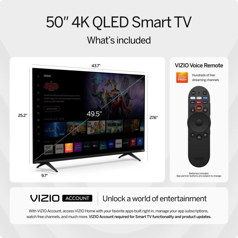 VIZIO 50  Class Quantum 4K QLED HDR Smart TV (NEW) VQD50M-0809 - Image 3