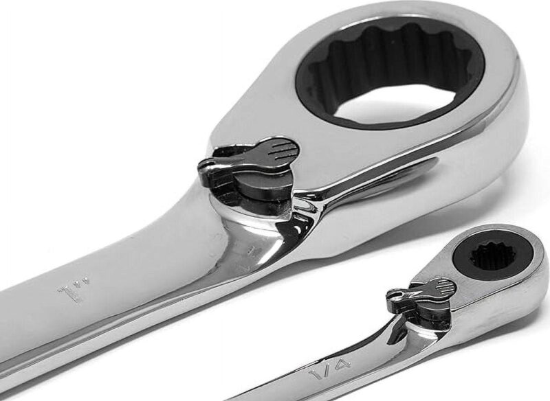 WEN 13-Piece Professional-Grade Reversible Ratcheting SAE Combination Wrench Set with Storage Rack - Image 7