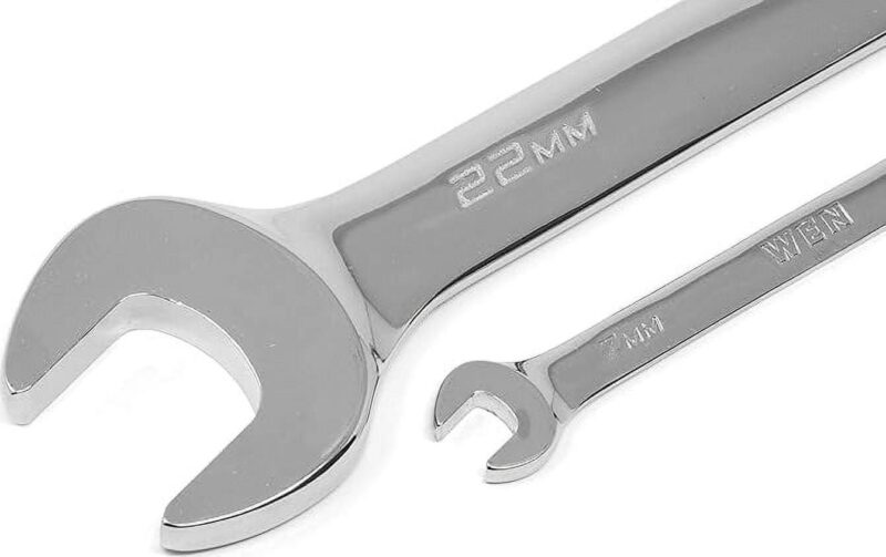 WEN 16-Piece Professional-Grade Reversible Ratcheting Metric Combination Wrench Set with Storage Pouch - Image 5