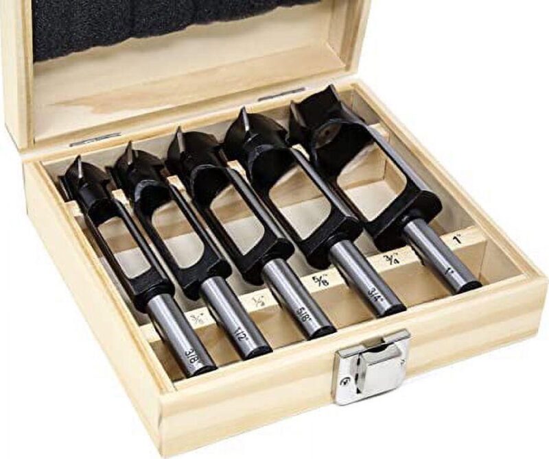 WEN 5-Piece Tenon and Deep Plug Cutter Drill Bit Set with Carrying Case - Image 3