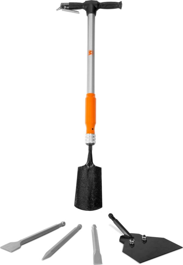 WEN 5-in-1 Pneumatic Multi-Function Tool with Scraper, Shovel, and Chisel Attachments