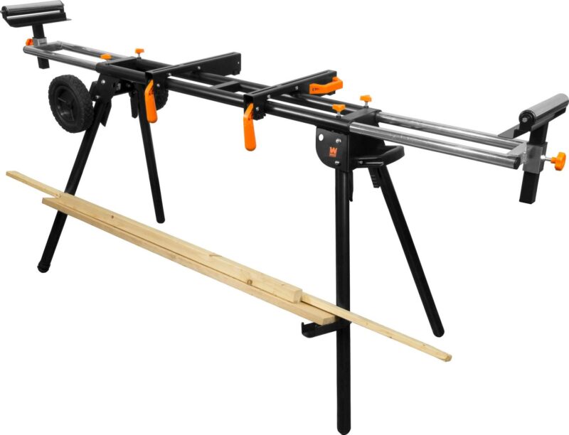 WEN Collapsible Rolling Miter Saw Stand with 3 Onboard Outlets - Image 2