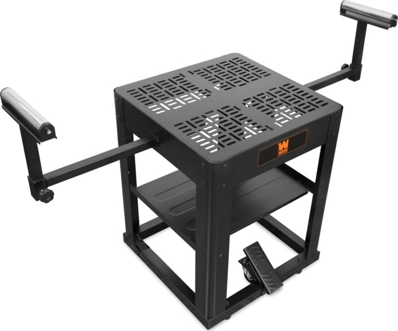 WEN Products MSA658T Multi-Purpose Rolling Planer and Miter Saw Tool Stand with Extension Rollers - Image 2
