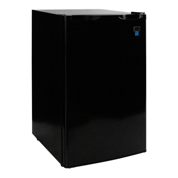 West Bend WBR44B Mini Fridge Compact Refrigerator for Home Office or Dorm, with Reversible Door, Energy Star Rated, 4.4 Cubic Feet, Black