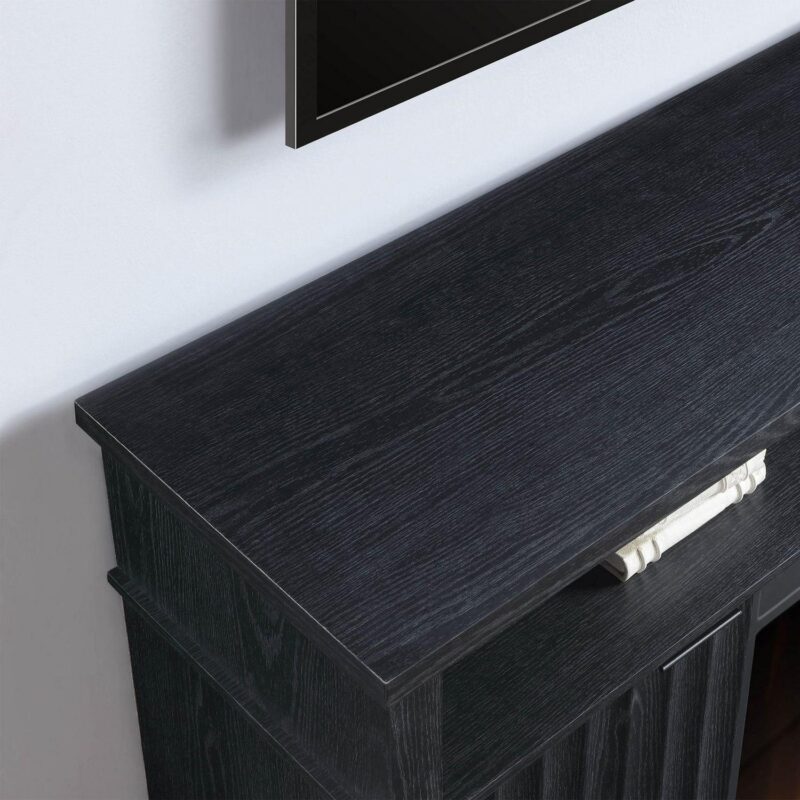 Whalen Furniture Harris Fluted Media Fireplace Console for TVs up to 70a , Black Finish - Image 7