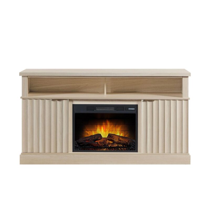 Whalen Furniture Harris Fluted Media Fireplace Console for TVs up to 70a , Pine Finish - Image 9