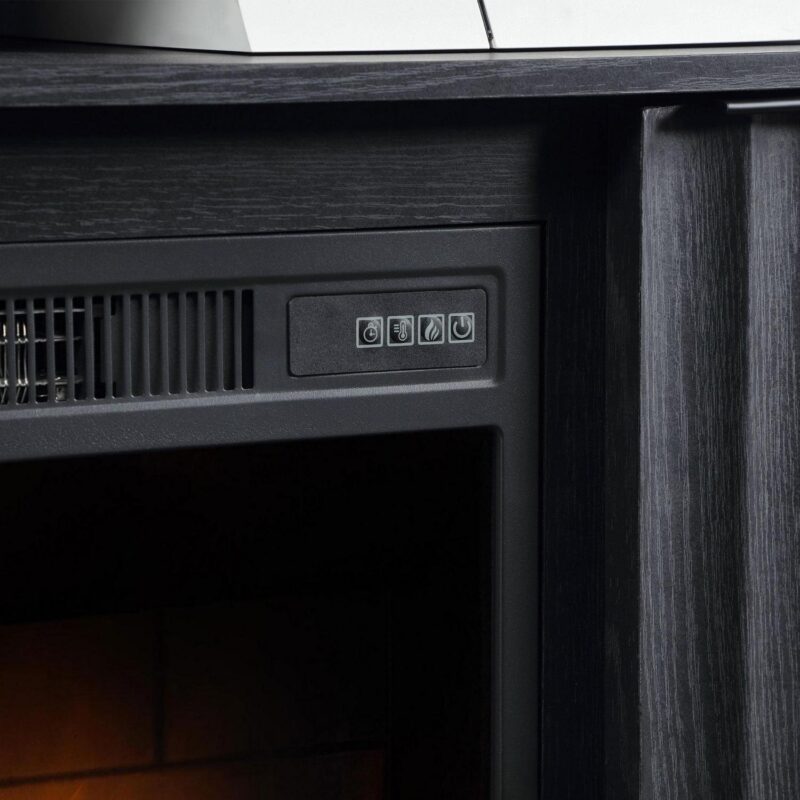 Whalen Furniture Harris Fluted Media Fireplace Console for TVs up to 70a , Black Finish - Image 13