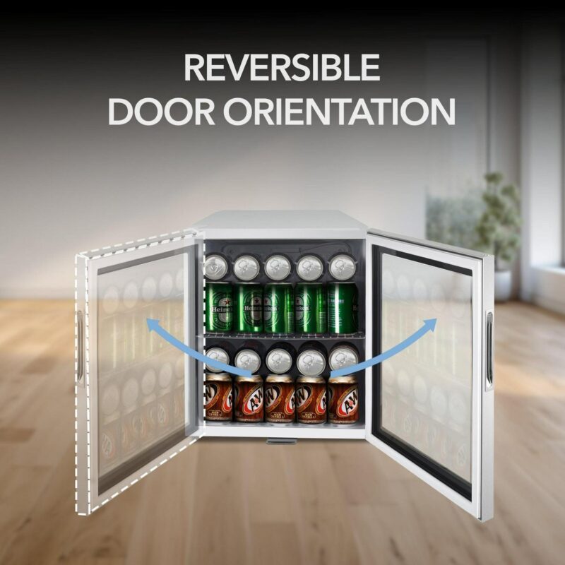 Whynter 68 Can Stainless Steel Beverage Refrigerator with Lock - Image 5