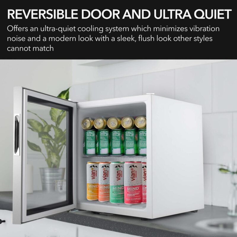 Whynter 68 Can Stainless Steel Beverage Refrigerator with Lock - Image 6