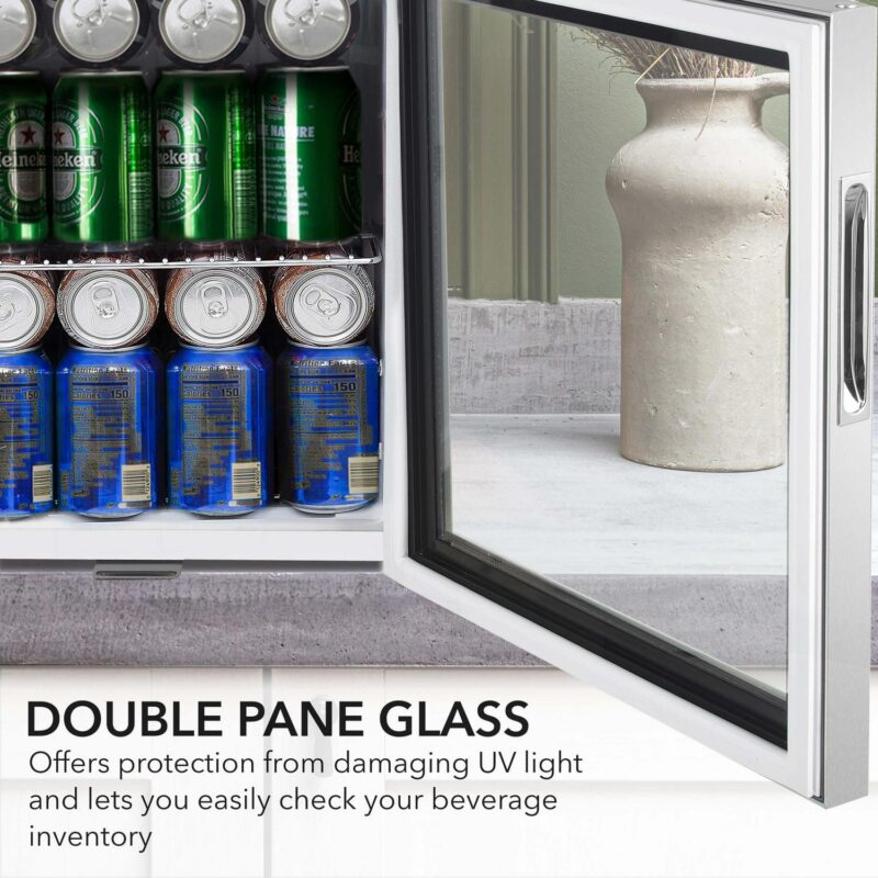 Whynter 68 Can Stainless Steel Beverage Refrigerator with Lock - Image 4