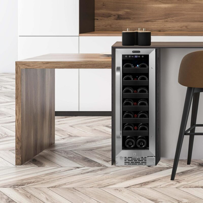 Whynter BWR-208SB 12 inch Built-In 20 Bottle Undercounter Stainless Steel Wine Refrigerator with Reversible Door, Digital Control, Lock and Carbon Filter - Image 2