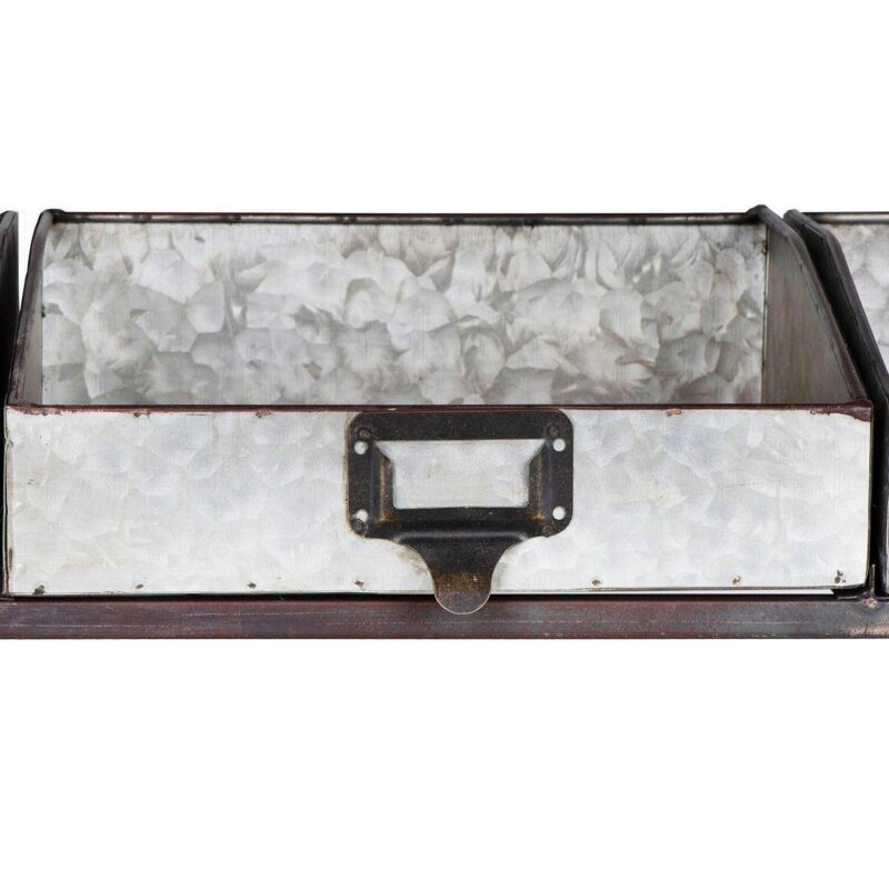 Woven Paths 4 Tier Metal Storage Cart on Casters, 36.25 x 13  x 46 , Galvanized - Image 4