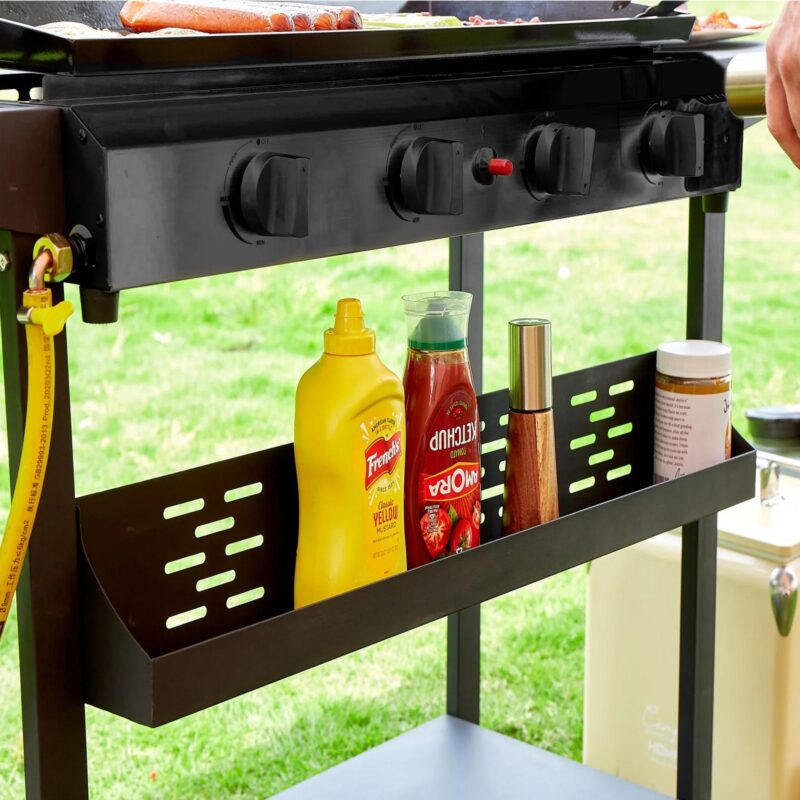 YouYeap 4 Burner Propane Gas Grill Flat Top Griddle Grill, Black - Image 7