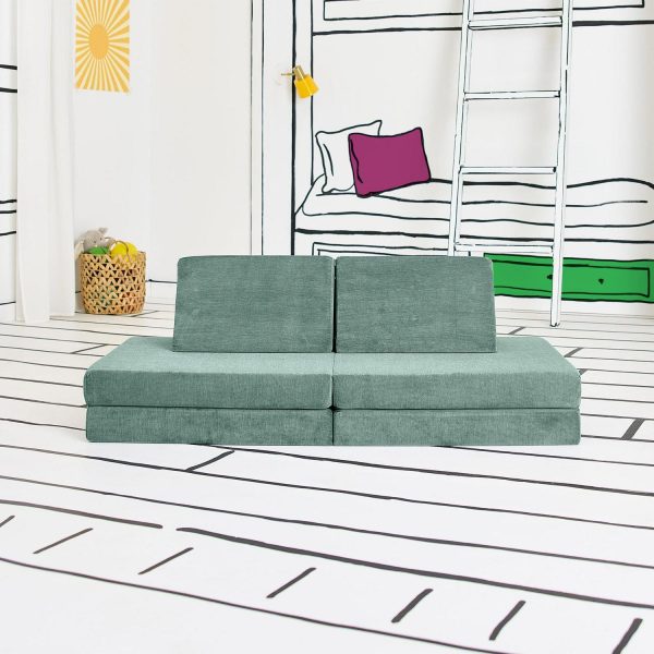 Yourigami Play Lounger, Green Meadows