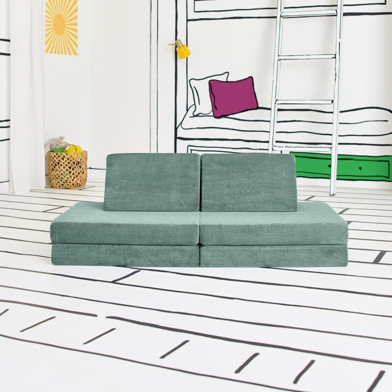 Yourigami Play Lounger, Green Meadows