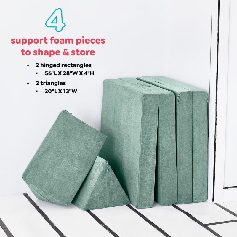 Yourigami Play Lounger, Green Meadows - Image 5
