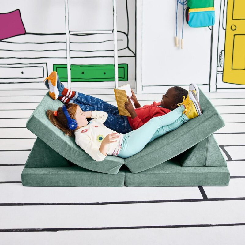 Yourigami Play Lounger, Green Meadows - Image 2