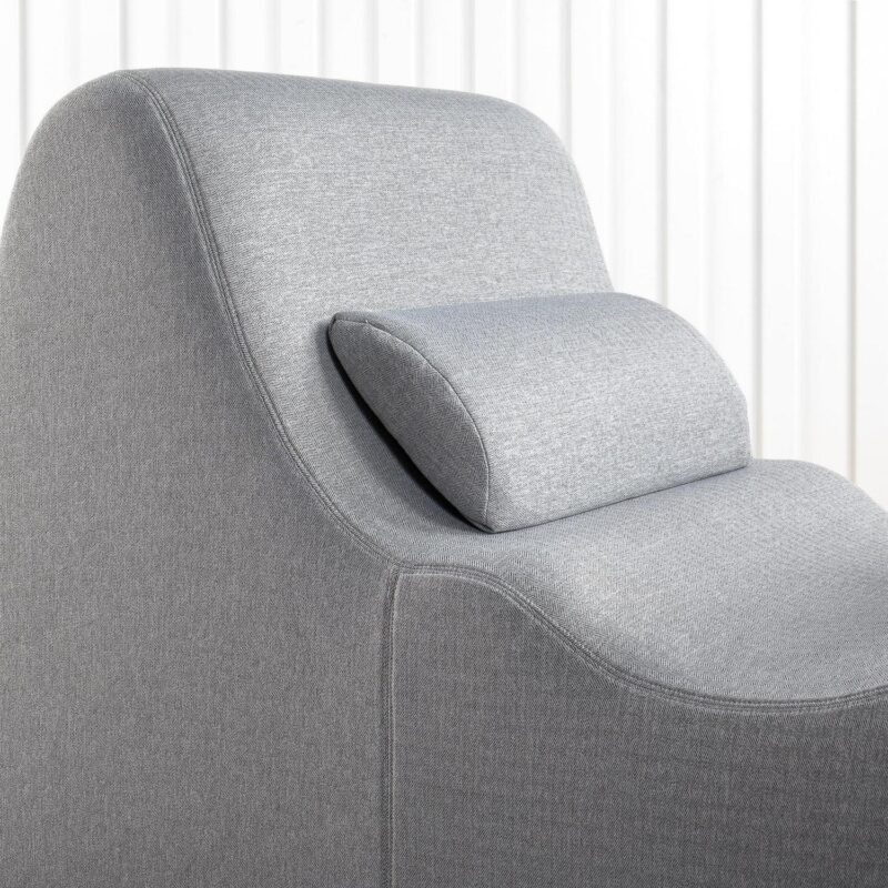 Zinus Lotus Zero Gravity Foam Indoor Chaise Lounger, Herringbone Light Grey - Image 7