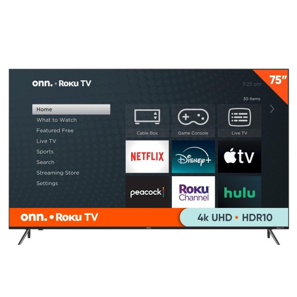 onn 75a Class 4K UHD (2160P) LED Roku Smart Television (100044717)