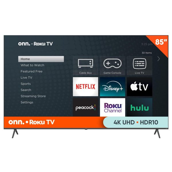 onn 85a Class 4K UHD (2160P) LED Roku Smart Television (100150805)