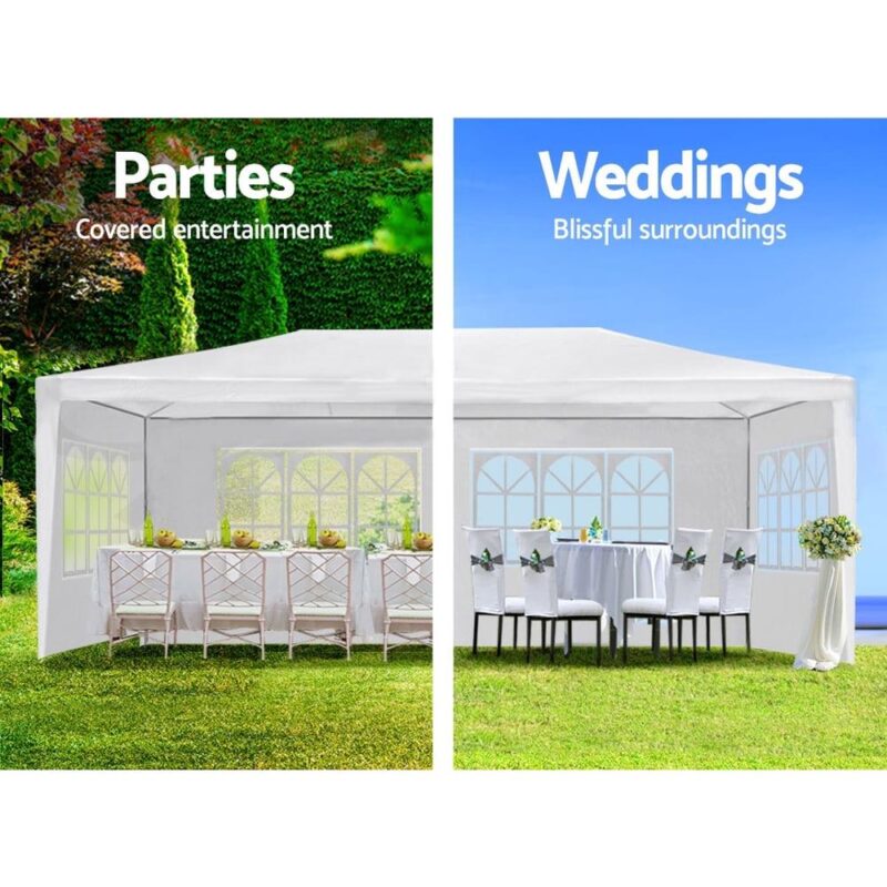 10'x30' Canopy Tent Wedding Party Outdoor Gazebo with 5 Removable Sidewalls for Weddings and Events - Image 8