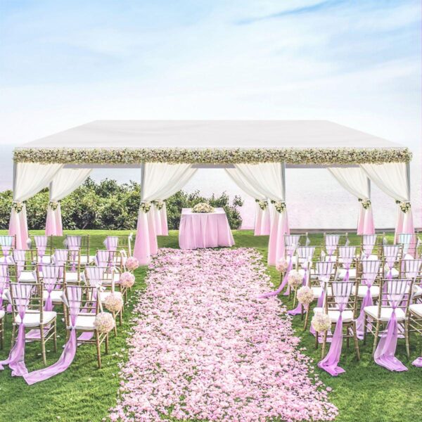 10'x30' Outdoor Party Tent with 8 Removable Sidewalls, Waterproof Canopy Patio Wedding Gazebo, White
