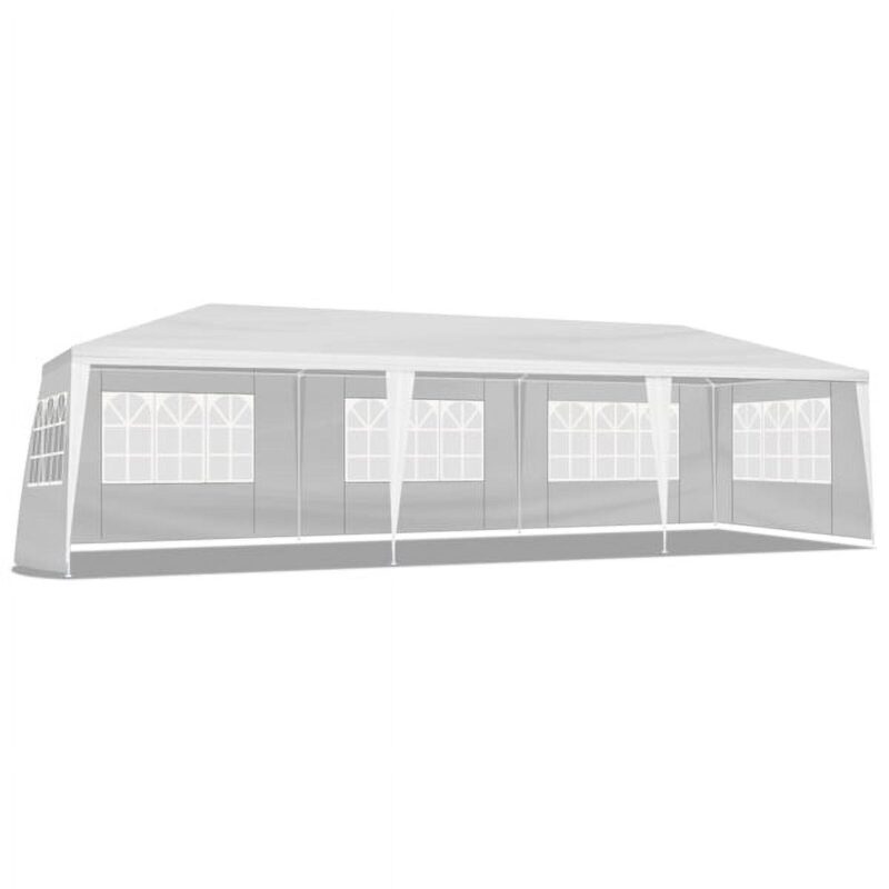 10'x30' Outdoor Party Tent with 8 Removable Sidewalls, Waterproof Canopy Patio Wedding Gazebo, White - Image 8