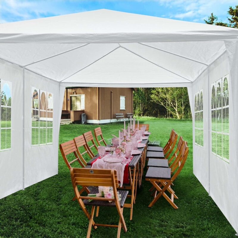10' x 20' Outdoor Wedding Party Tent 6 Sidewalls White - Image 3