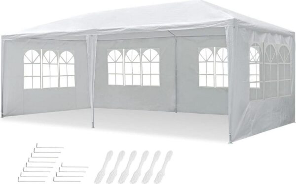 10' x 20' Outdoor Wedding Party Tent 6 Sidewalls White