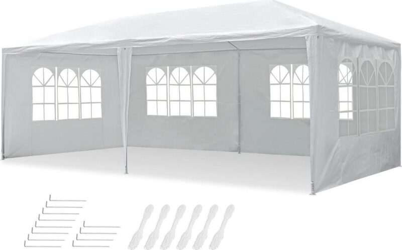10' x 20' Outdoor Wedding Party Tent 6 Sidewalls White