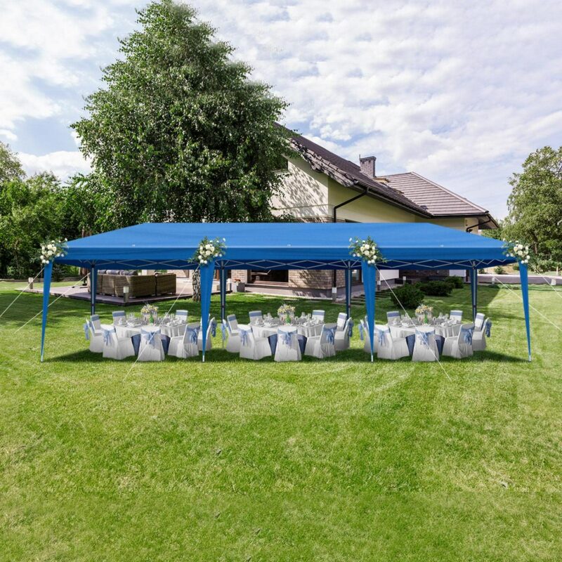10x30ft Outdoor Pop Up Canopy, Portable Instant Canopy Tent for Outdoor Events Party Wedding Birthday Graduation, Blue - Image 5