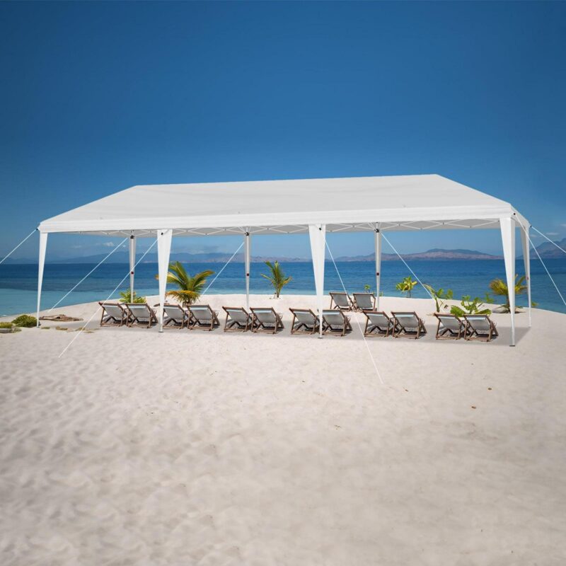 10x30ft Outdoor Pop Up Canopy, Portable Instant Canopy Tent for Outdoor Events Party Wedding Birthday Graduation, White - Image 8