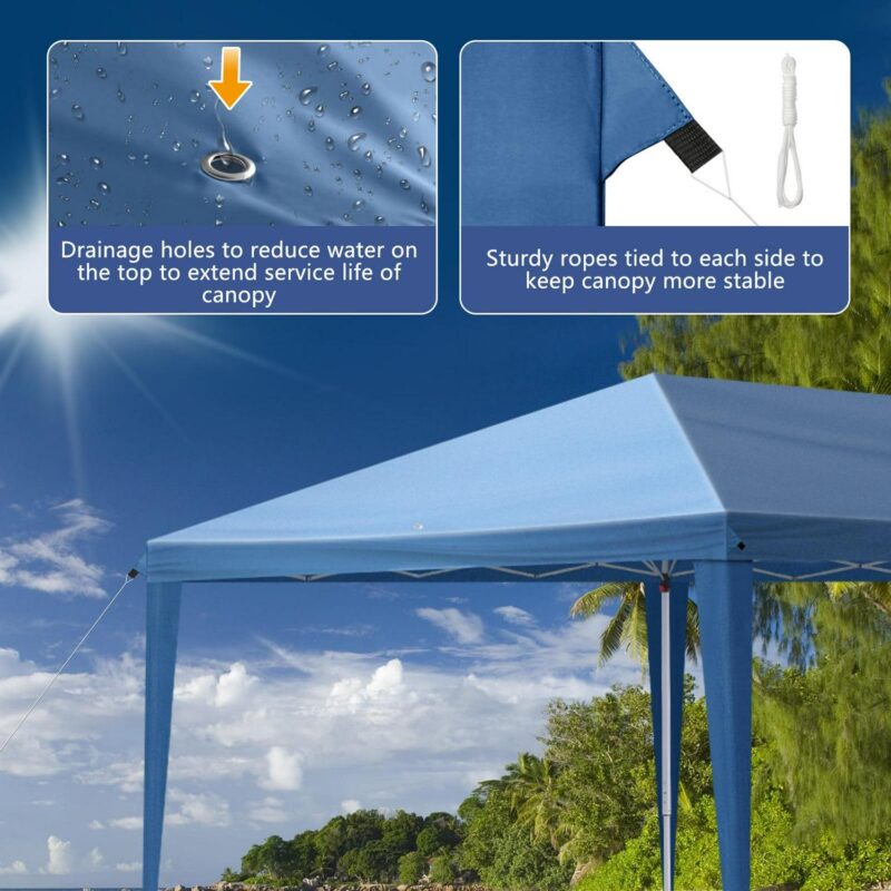 10x30ft Outdoor Pop Up Canopy, Portable Instant Canopy Tent for Outdoor Events Party Wedding Birthday Graduation, Blue - Image 8