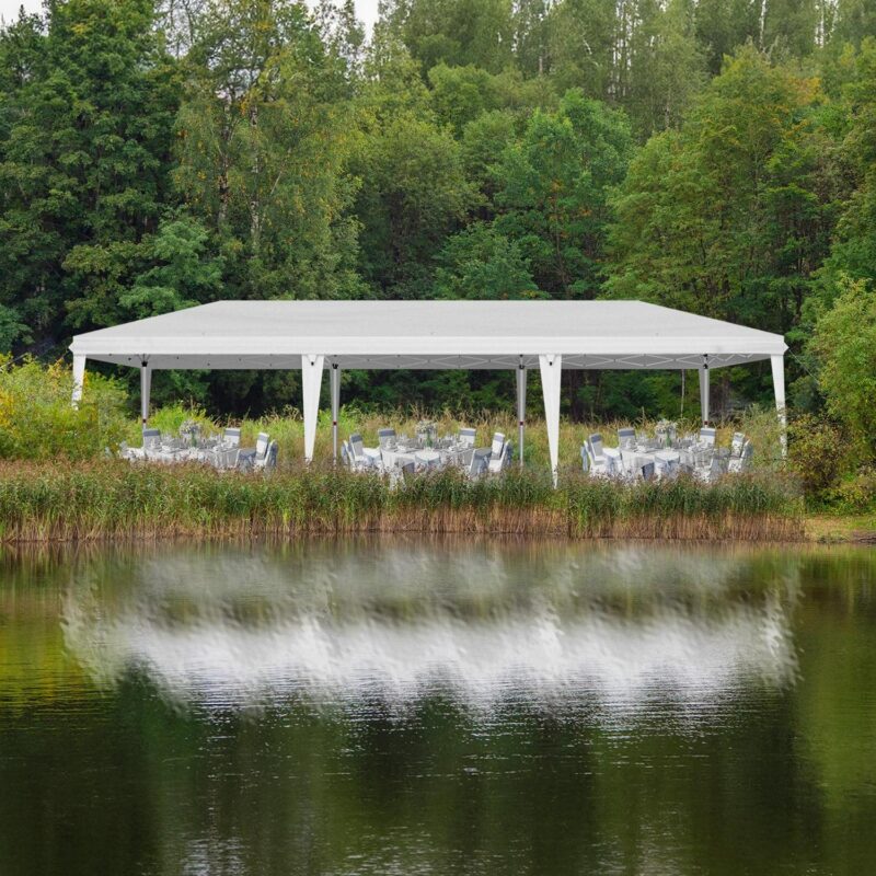 10x30ft Outdoor Pop Up Canopy, Portable Instant Canopy Tent for Outdoor Events Party Wedding Birthday Graduation, White - Image 4