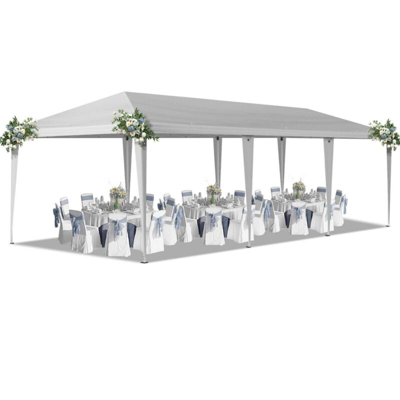 10x30ft Outdoor Pop Up Canopy, Portable Instant Canopy Tent for Outdoor Events Party Wedding Birthday Graduation, White - Image 2
