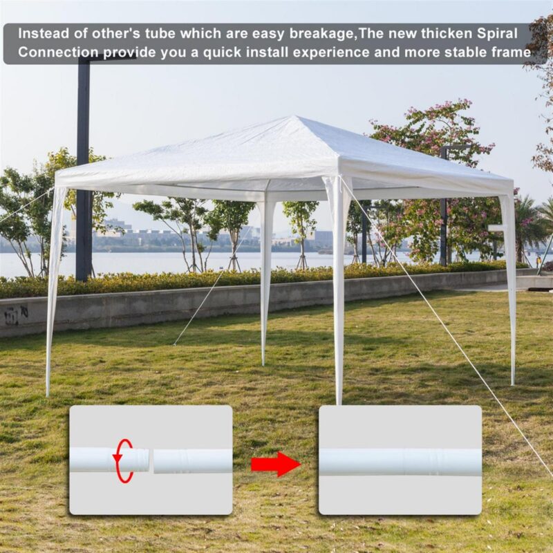 3x3m Waterproof Pop-Up Tent - Portable Event Shelter with PE Roof and Iron Frame for Weddings/Camping/Parking - Image 10