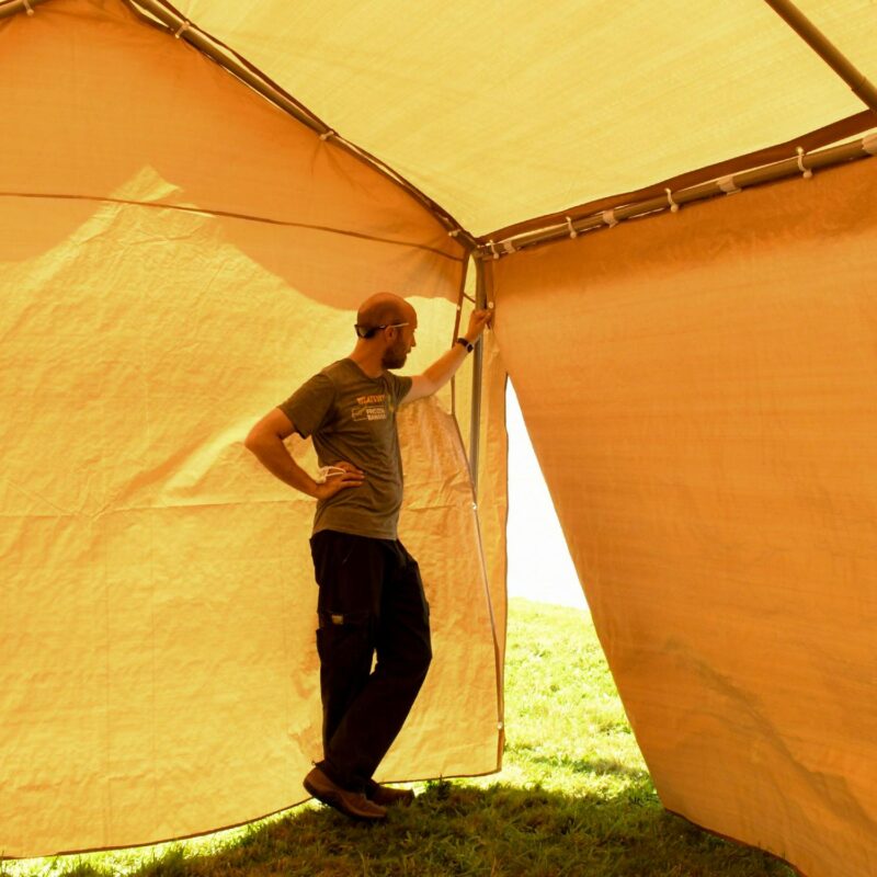 ALEKO 10' x 20' Steel Frame with PVC Removable Walls Canopy Carport Tent, Heavy Duty, Beige Color - Image 16