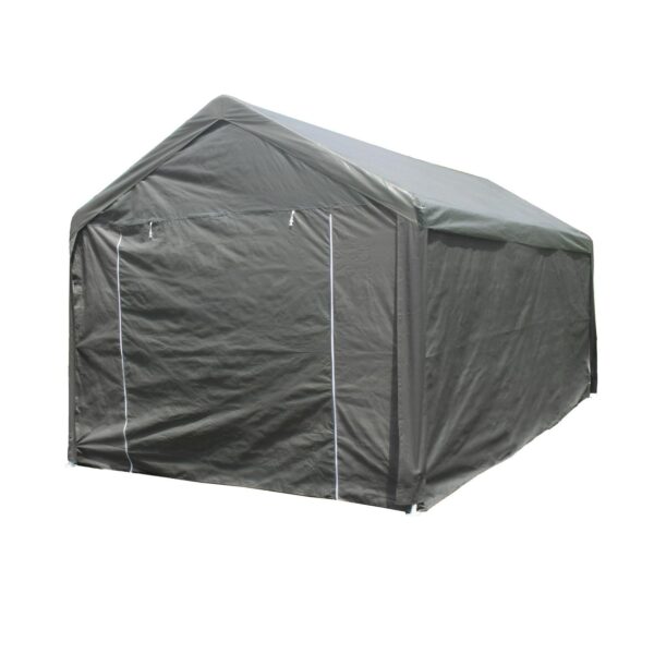 ALEKO Heavy Duty Outdoor Powder Coated Steel with Weatherproof Fabric Canopy Carport Tent, 10x20 feet, Gray