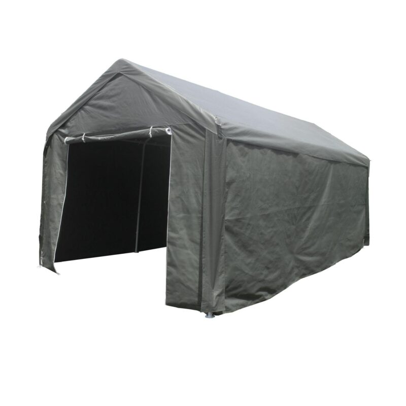 ALEKO Heavy Duty Outdoor Powder Coated Steel with Weatherproof Fabric Canopy Carport Tent, 10x20 feet, Gray - Image 7