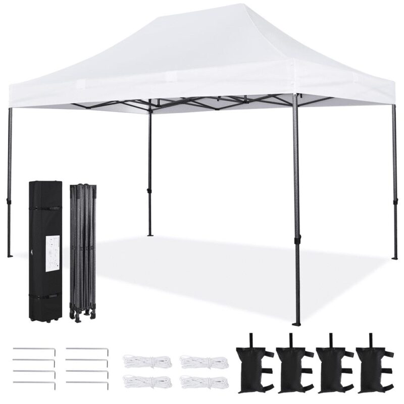 Alden Design 10x15ft Outdoor Commercial Canopy Tent UPF 50+ Water-resistant , White - Image 5
