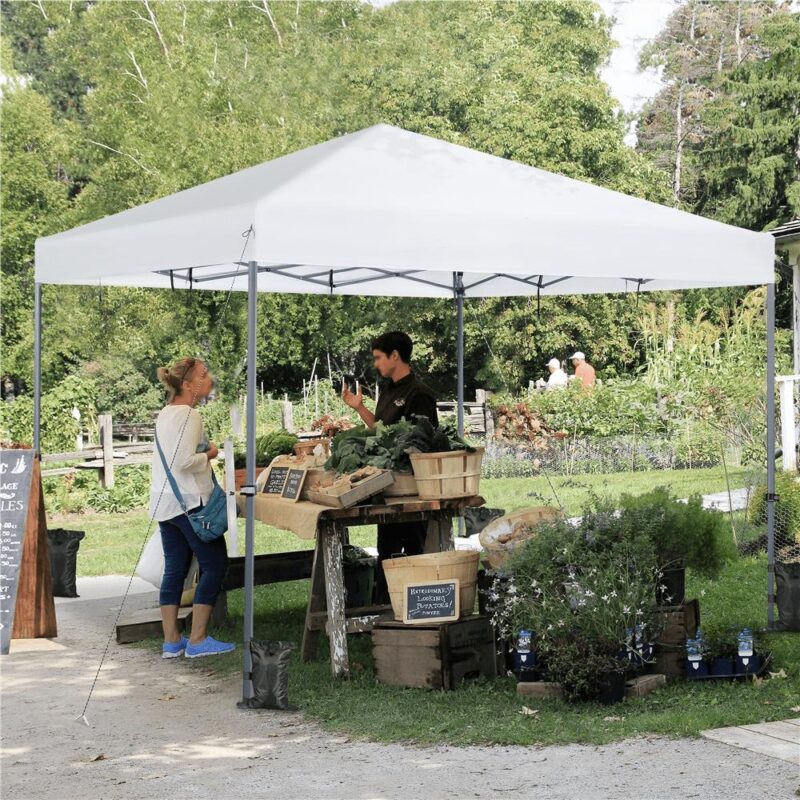 Alden Design 12 x 12 ft Pop-up Canopy with Single-Person Setup Mechanism, White - Image 10