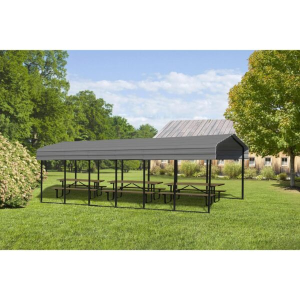 Arrow 10 x 29 x 10 ft Charcoal 9' Carport