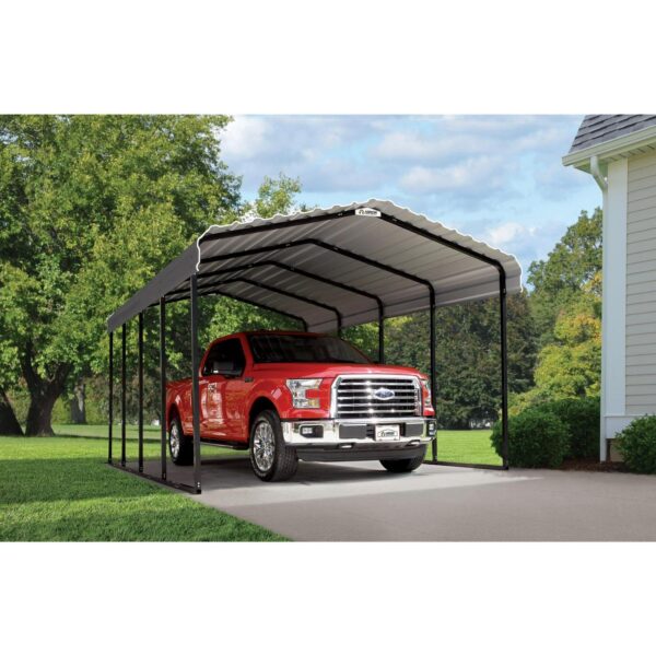 Arrow 12 x 20 x 11 ft Charcoal 9' Carport