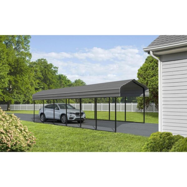 Arrow 12 x 29 x 11 ft Charcoal 9' Carport
