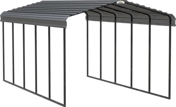 Arrow Carport, 12 ft. x 24 ft. x 9 ft. Charcoal