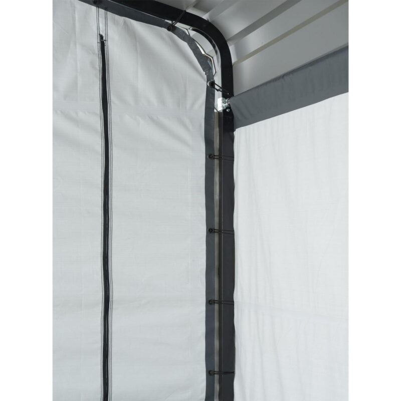 Arrow Carports Enclosure Kit for Galvanized Steel Carport, Fabric Carport Wall Panels, 12' x 20' x 7' - Image 5