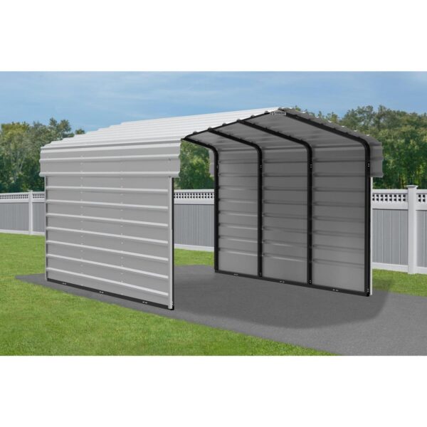 Arrow Steel Carport with 2 Side Wall Kits, 10X15x07