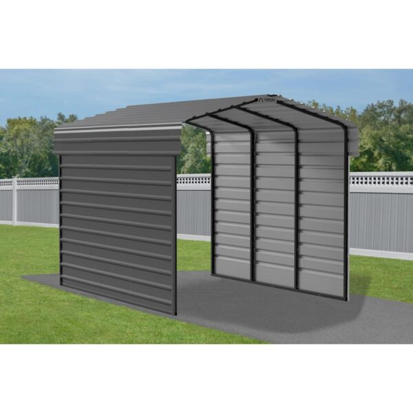 Arrow Steel Carport with 2 Side Wall Kits, 10x15x09