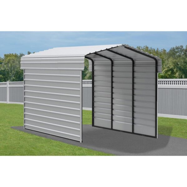 Arrow Steel Carport with 2 Side Wall Kits, 10x15x09