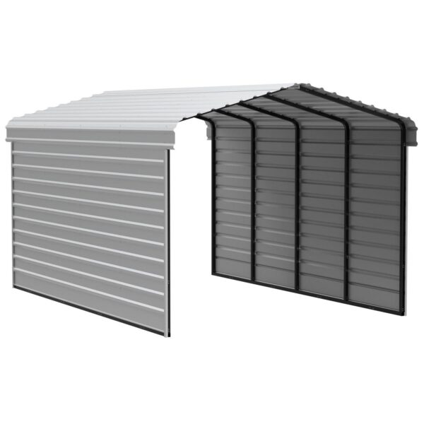 Arrow Steel Carport with 2 Side Wall Kits, 12x20x09